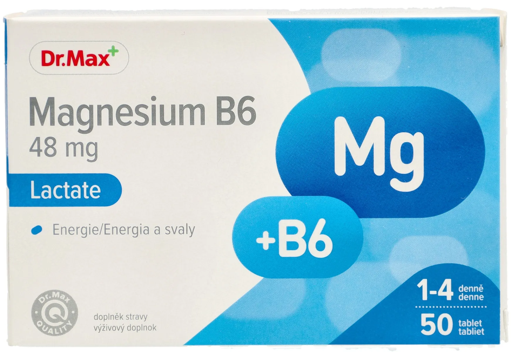 Dr. Max Magnesium B6 1×50 tbl, horčík s vitamínom B6