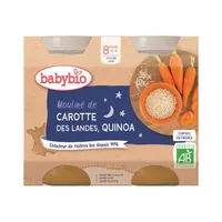 BABYBIO Večerné menu mrkvové Mouliné a quinoa (2x 200 g)