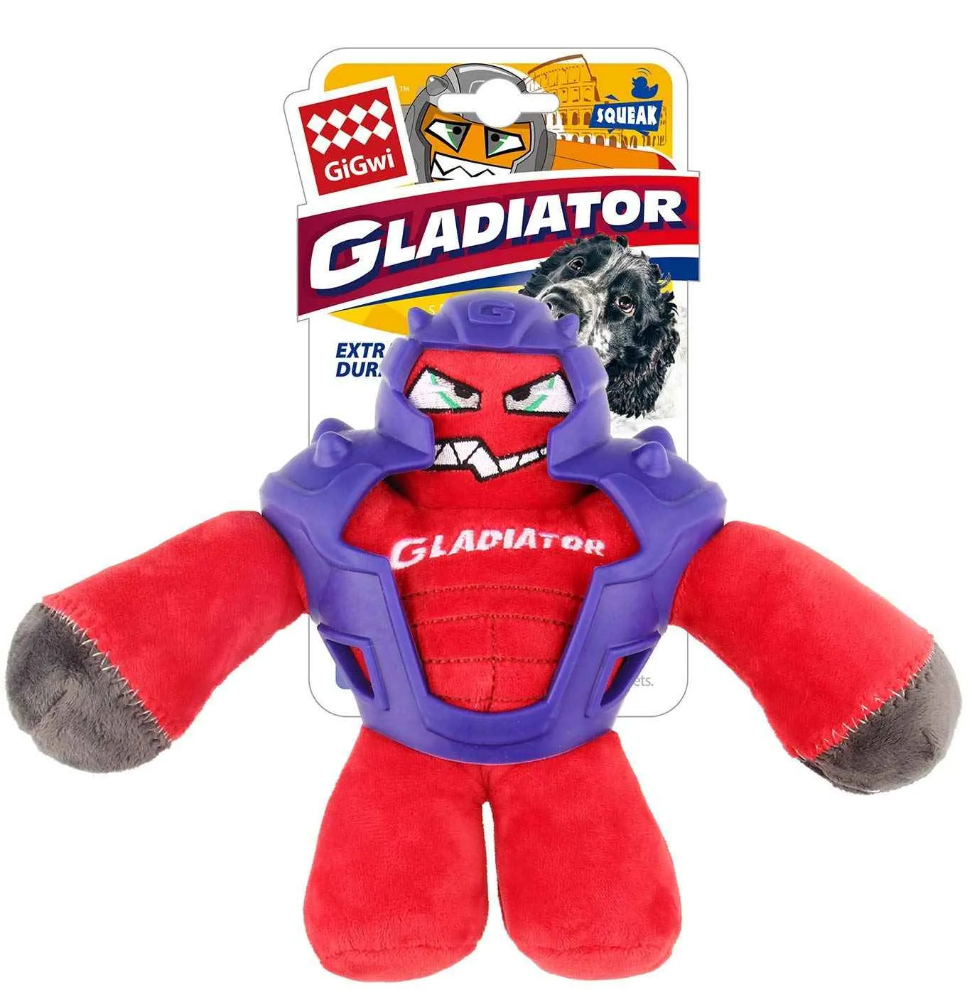 GiGwi červený gladiátor, veľkosť L 1×1 ks