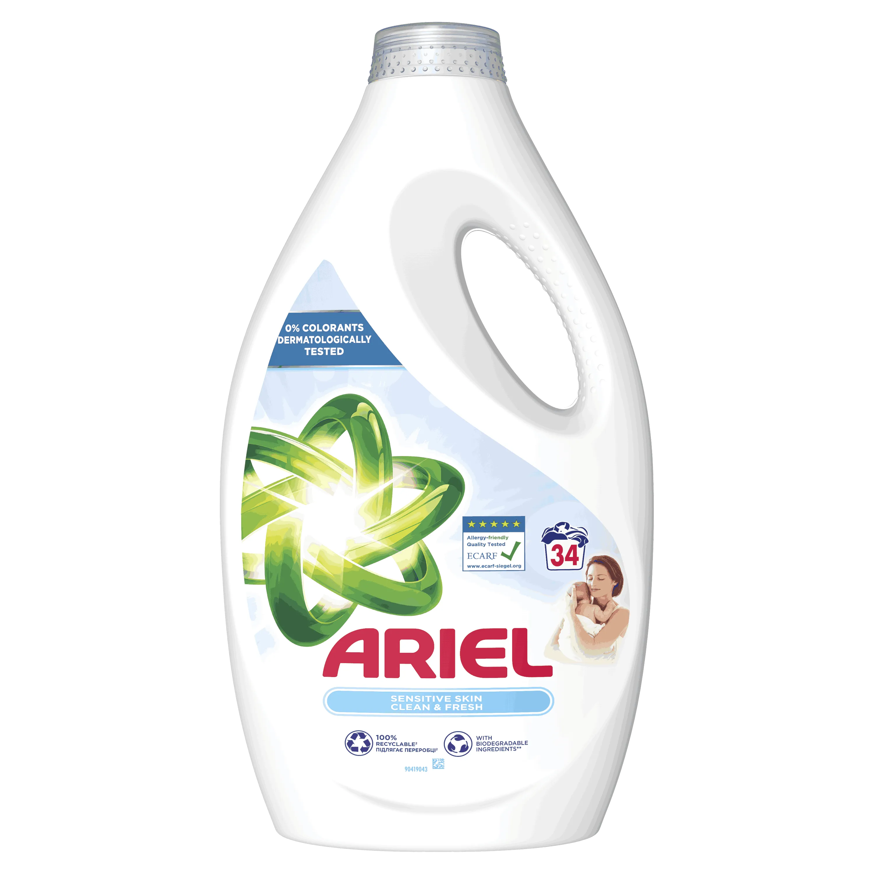 Ariel Gel 1.7l / 34PD Sensitive skin 1×1,7 l gél