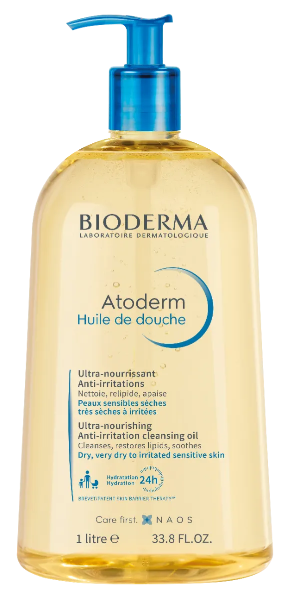 BIODERMA Atoderm Sprchový olej pre veľmi suchú až atopickú pokožku 1×1000 ml, sprchový olej pre veľmi suchú až atopickú pokožku