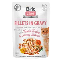 Brit Kapsička Care Cat Fillets In Gravy turkey & Savory Salmon 85g