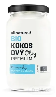 Allnature BIO KOKOSOVÝ olej PREMIUM 1×1000 ml, kokosový olej