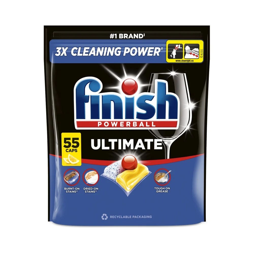 Finish Ultimate kapsle do umývačky riadu - Lemon 55 ks