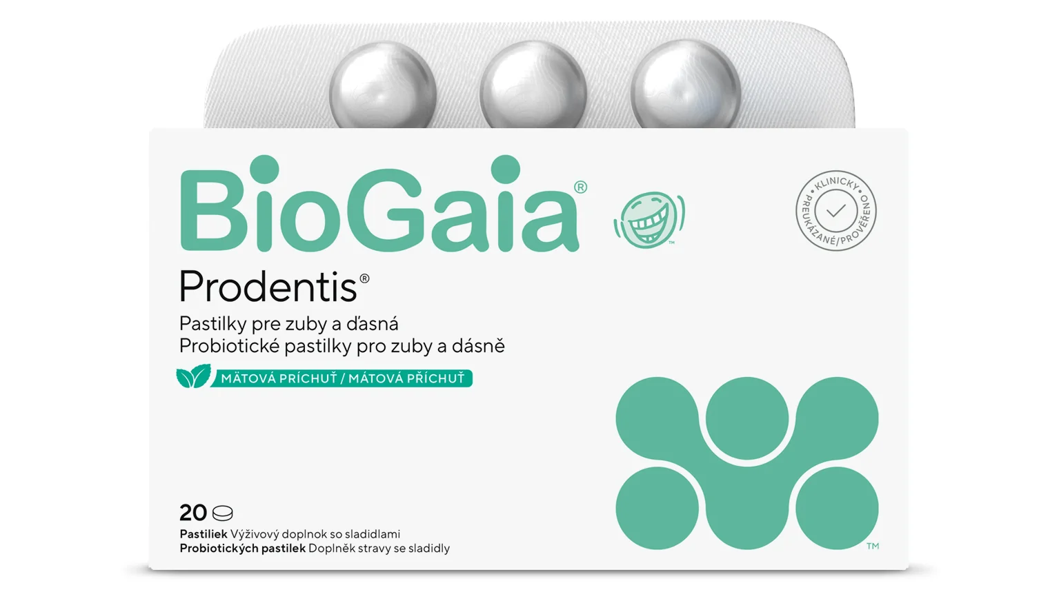 BioGaia ProDentis 2×10 ks, pastilky, mentolová príchuť