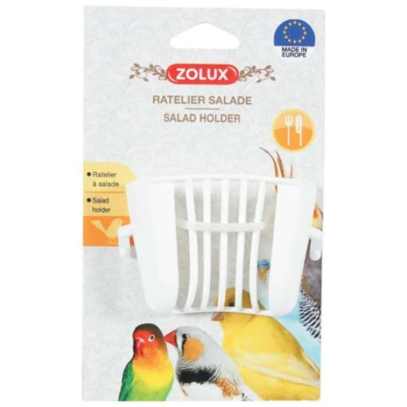 ZOLUX Plastové kŕmidlo pre vtáky na šalát 4,5x6,5x4,5cm