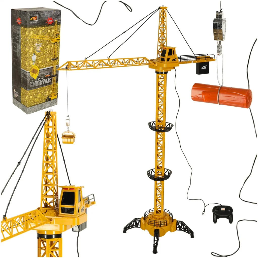 RC žeriav so žeriavovým ramenom, svetlom a zvukom – výška až 128 cm