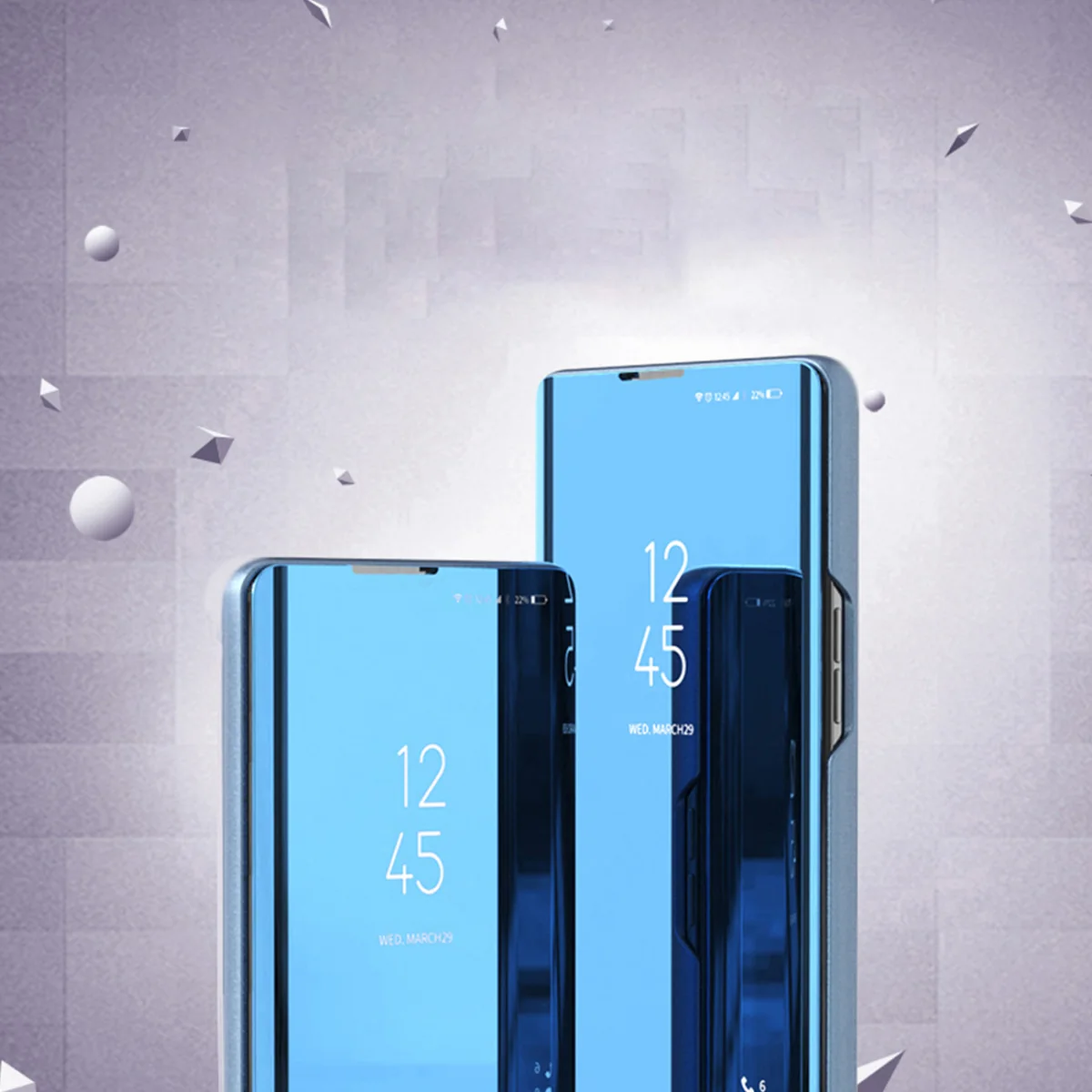 MG Clear View knižkové puzdro na Samsung Galaxy A24 4G, modré