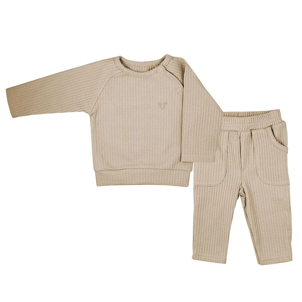 Dojčenské tričko s dlhým rukávom a tepláčky Koala Bello beige