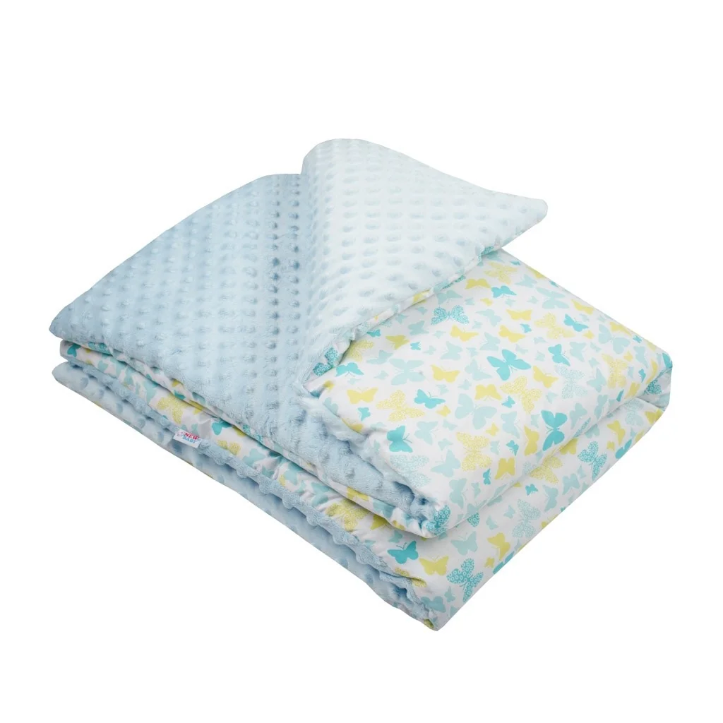 Detská deka z Minky s výplňou New Baby modrá 80x102 cm , 20C39068