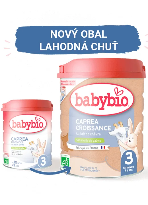 BABYBIO CAPREA 3 kozie dojčenské mlieko (800 g) 1×800 g, sušené plnotučné kozie dojčenské bio mlieko