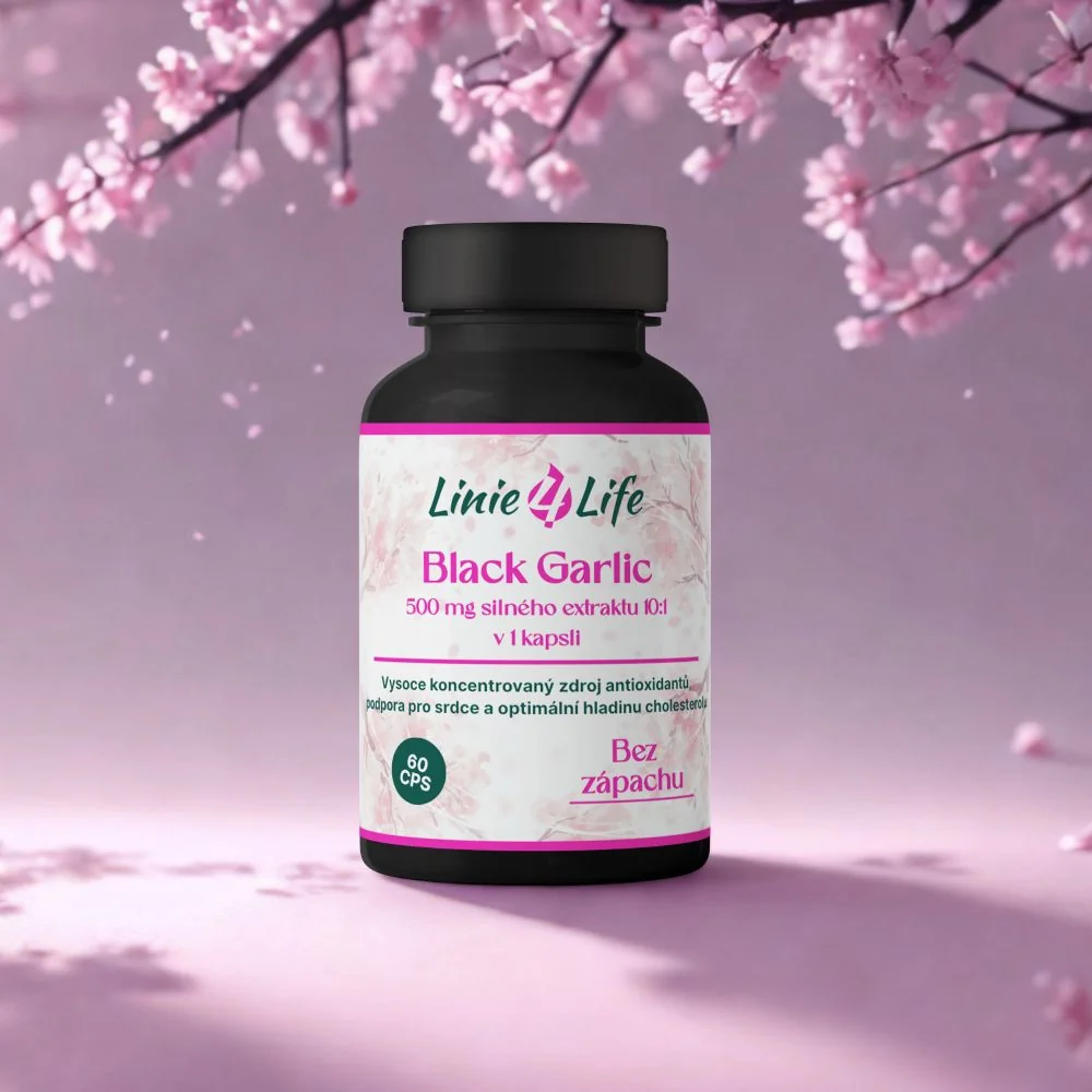 Linie4life BLACK GARLIC čierny cesnak 500 mg 60 kapsúl