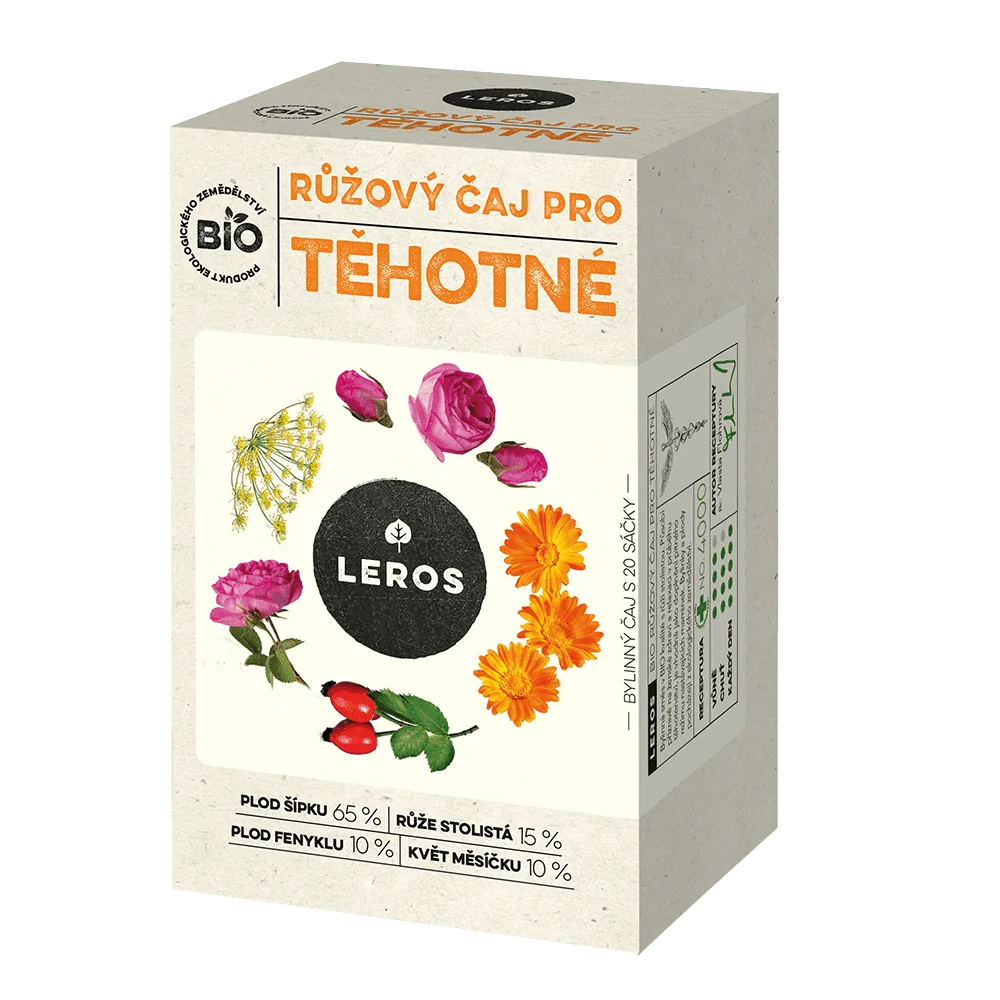 LEROS BIO RUŽOVÝ ČAJ PRE TEHOTNÉ 20x2 g, čaj