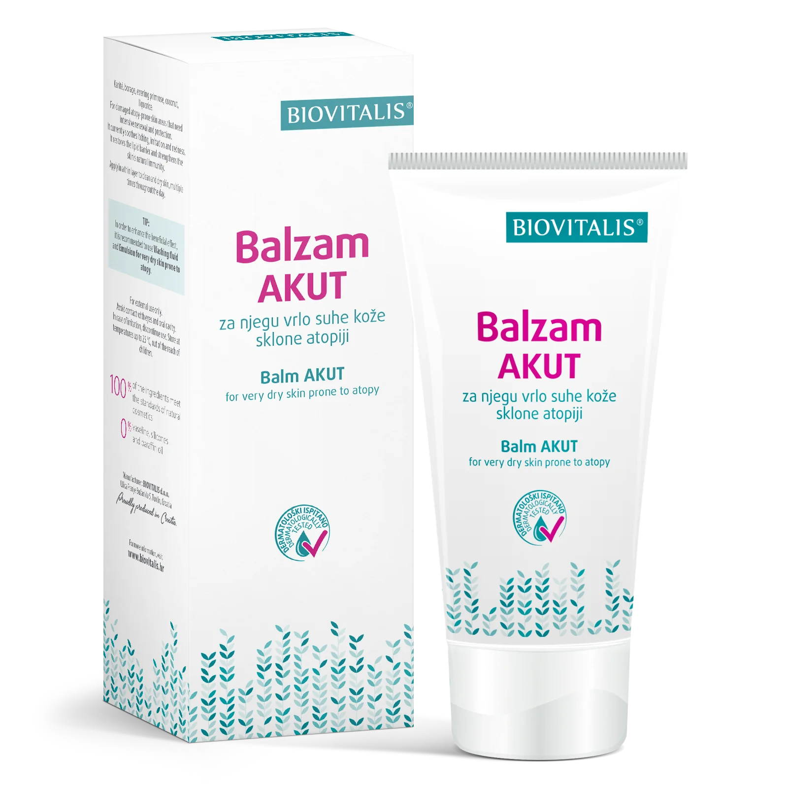 BIOVITALIS® Balzam AKUT pre starostlivosť o veľmi suchú pokožku so sklonom k atopii 1×150 ml, telový balzam