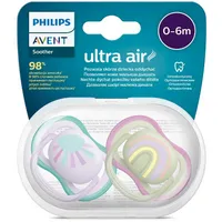 Philips AVENT Cumlík Ultra air obrázok 0-6m dievča (dúha) 2ks