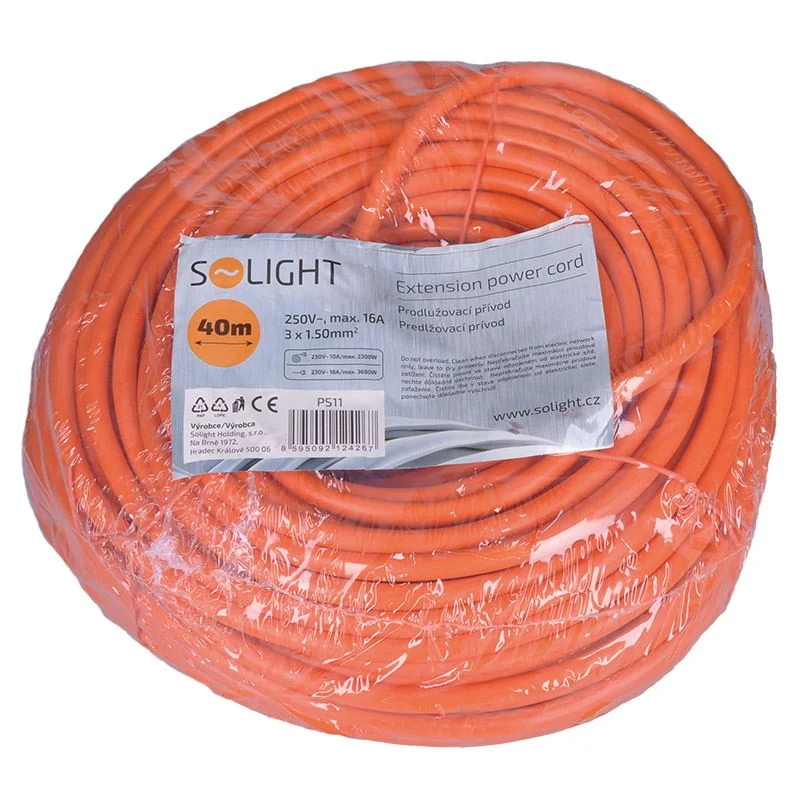 Predlžovací kábel 40m/1z 3x1,5mm SOLIGHT PS11