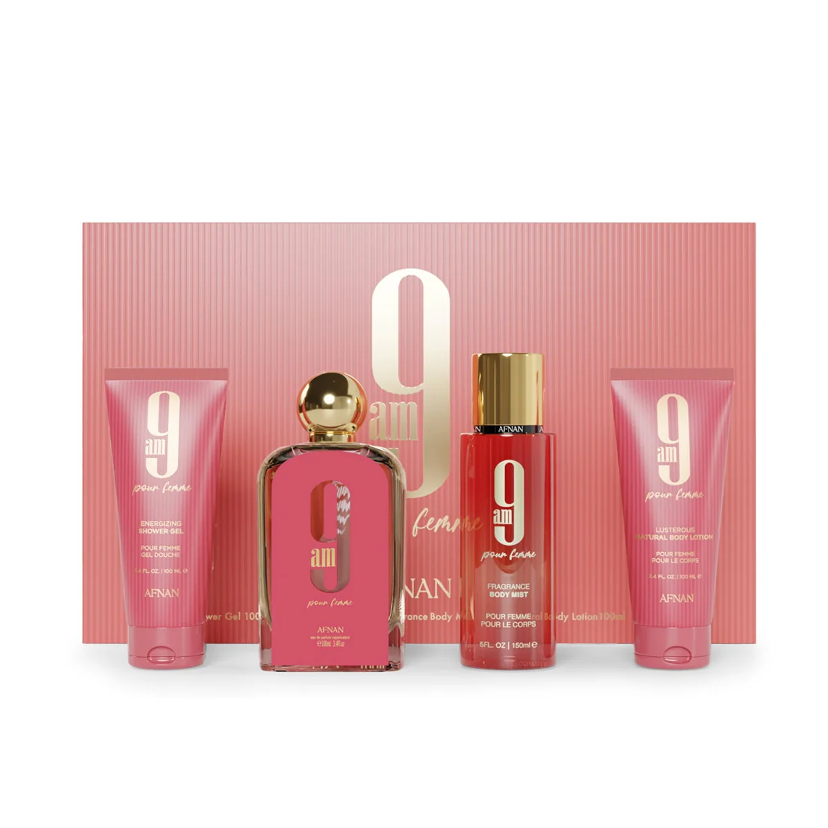 Afnan 9am pour Femme EDP 100 ml + tělový sprej 150 ml + BL 100 ml + SG 100 ml W 