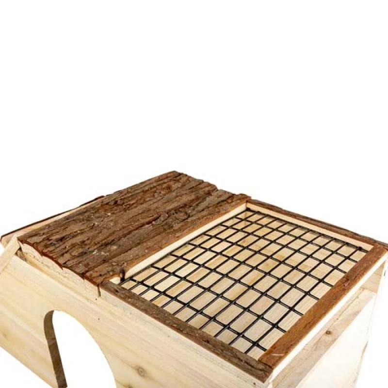 DUVO+ Drevený domček pre drobné hlodavce 48x22x20cm