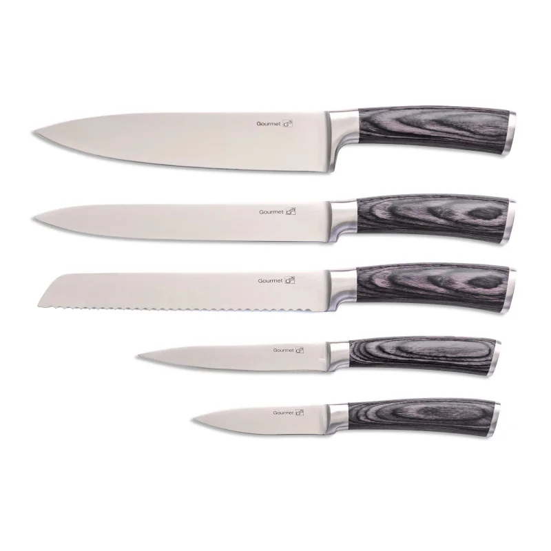 G21 Sada nožov Gourmet Stone 5 ks + bambusový blok Gourmet Stone 5 ks + bambusový blok G21-GMS-5BBB