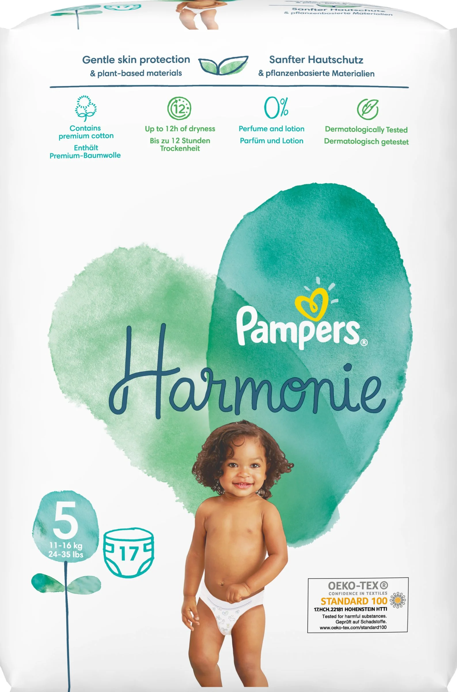 Pampers Harmonie S5 1×17 ks, veľkosť S5, detské plienky 11-16 kg
