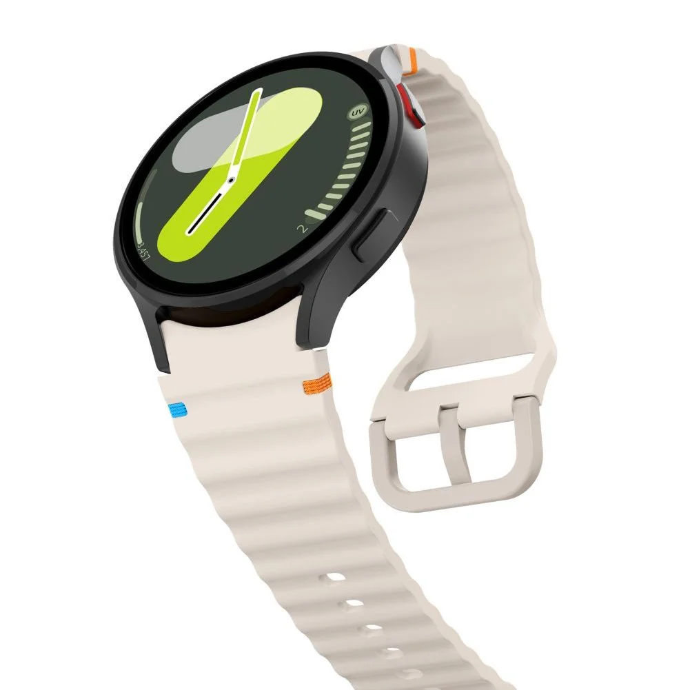Tech-Protect Silicone Sport remienok na Samsung Galaxy Watch 4 / 5 / 5 Pro / 6 / 7 / FE, starlight Pro / 6 / 7 / FE, starlight