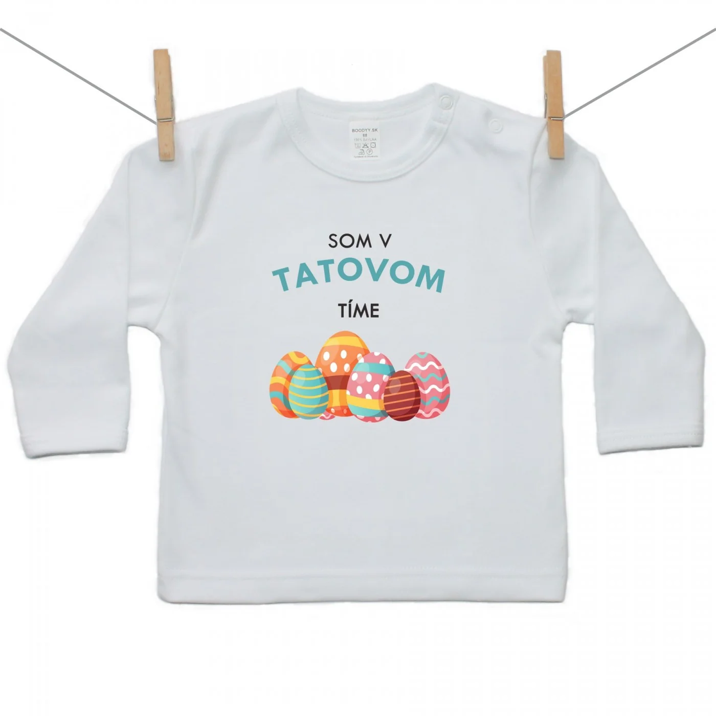 Boodyy Tričko s dlhým rukávom Som v tatovom tíme Veľkosť: 98
