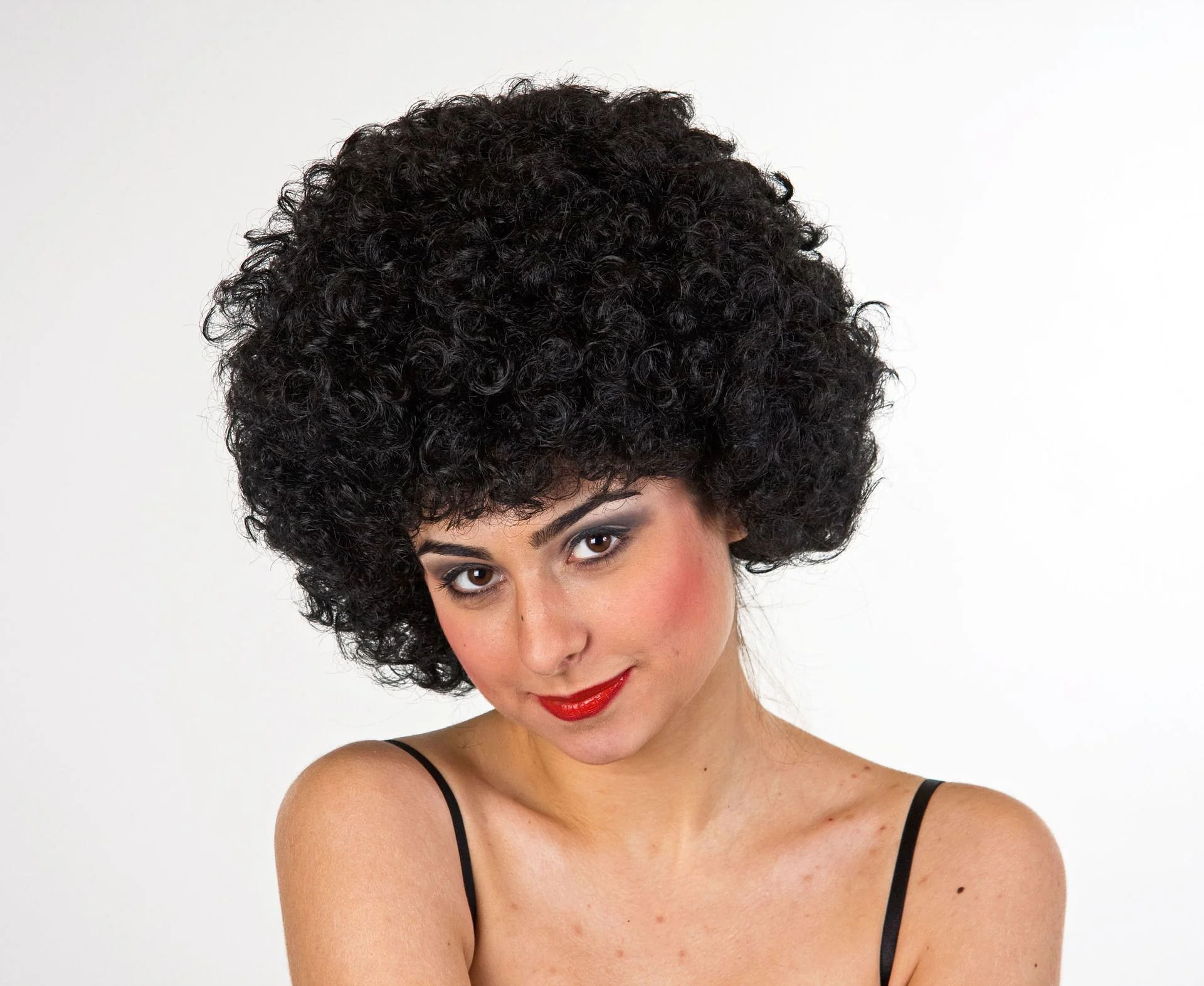 Parochňa Afro čierna farba unisex
