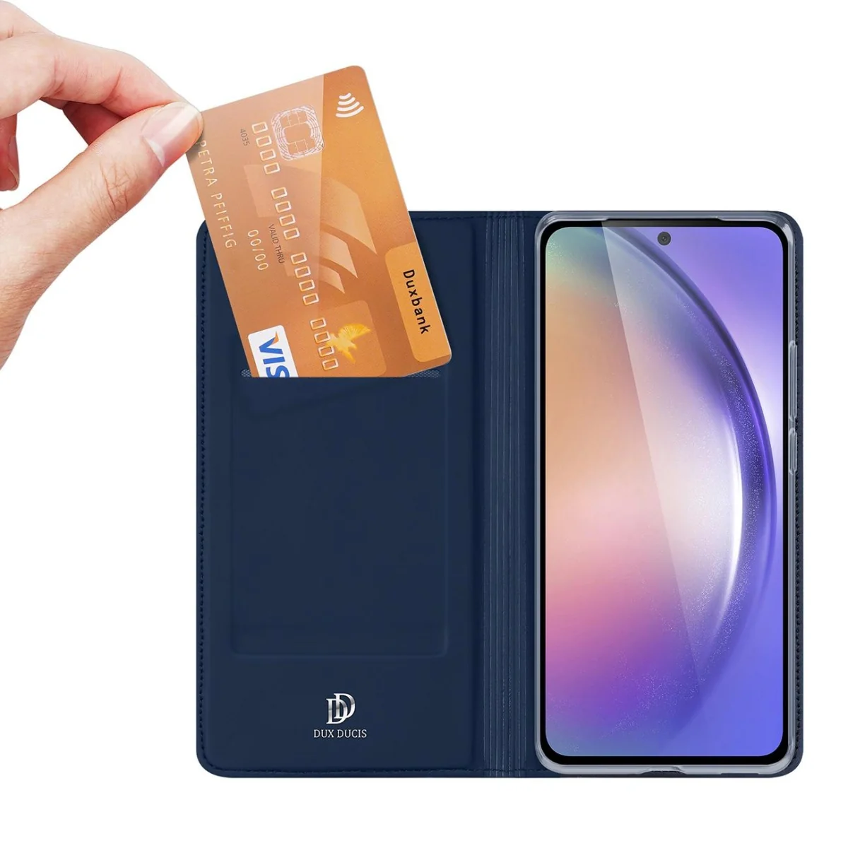 Dux Ducis Skin Pro knižkové puzdro na Samsung Galaxy A55 5G, modré