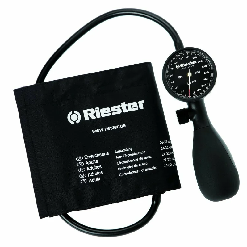 Riester R1 Shock Proof 1250-154 hodinkový tlakomer, čierna stupnica 