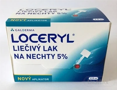 LOCERYL liečivý lak na nechty 5 % 1×2,5 ml, antimykotický liek na nechty