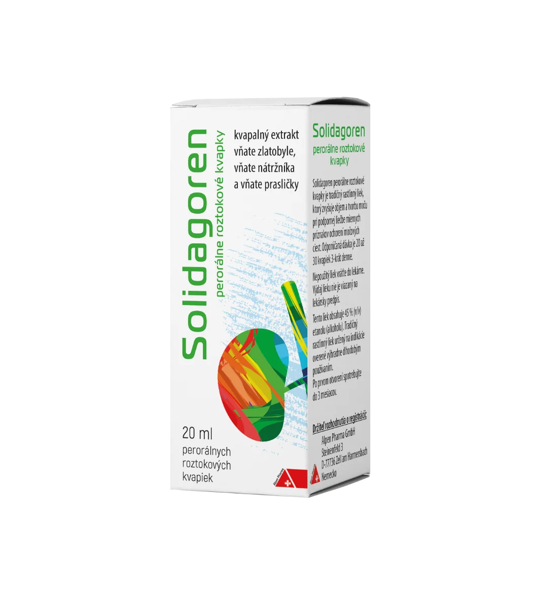 Solidagoren perorálne roztokové kvapky 1×20 ml, perorálne kvapky