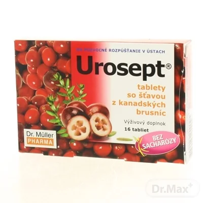 Dr. Müller UROSEPT tablety 1×16 tbl, so šťavou z brusníc