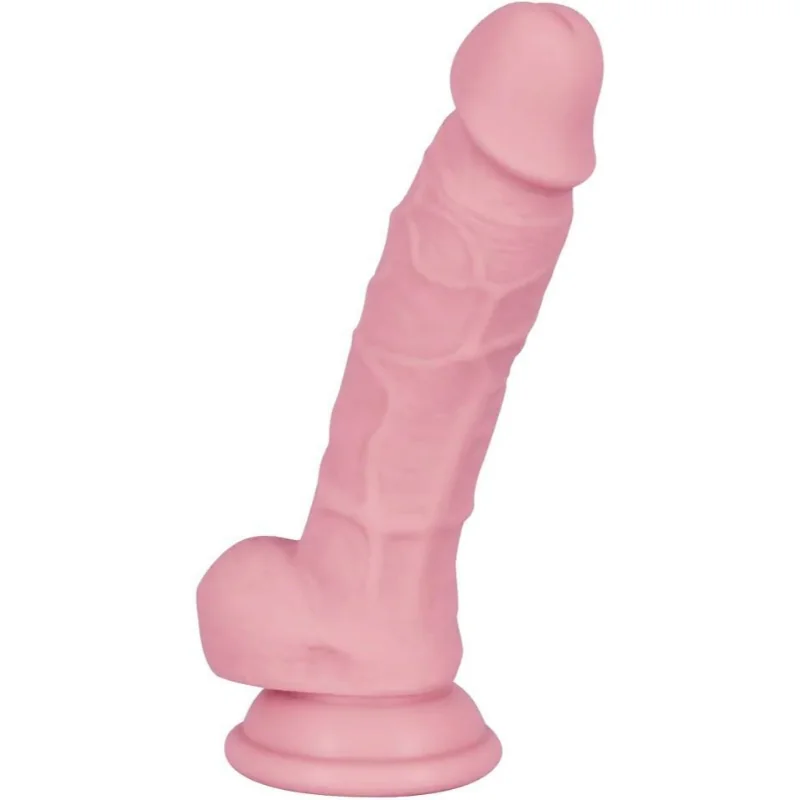 Dildo s prísavkou a semenníkmi Silicone (18 cm)