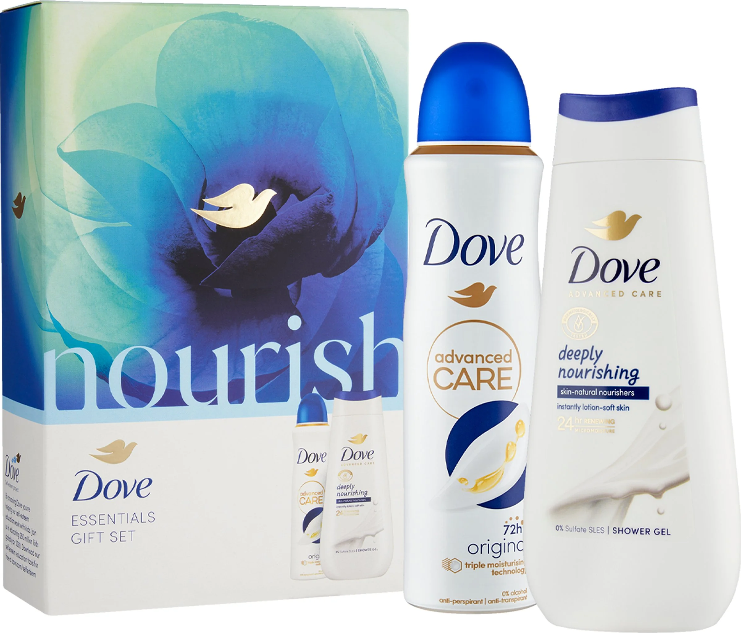 Dove k. Original Nourish (sg 225ml+antip) 1×1 ks, darčeková sada