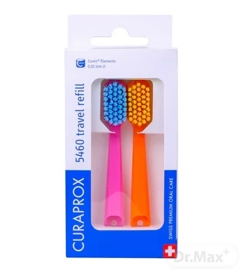 CURAPROX CS 5460 Travel refill 1×2 ks, náhradné hlavičky na kefku (dvojbalenie)