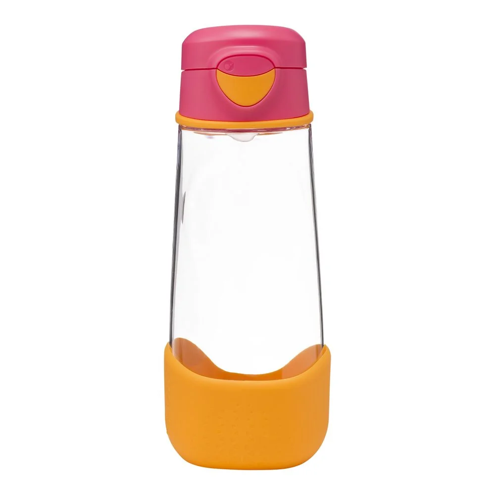 Športová fľaša na pitie 600 ml ružová/oranžová