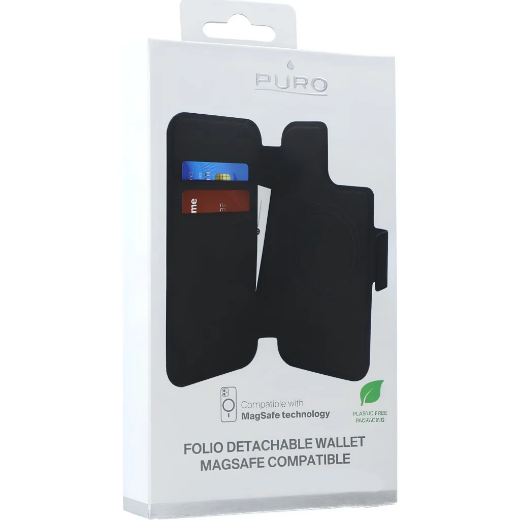 Knižkové MagSafe Puzdro pre Apple iPhone 13 Pro Max / 14 Pro Max - Čierna