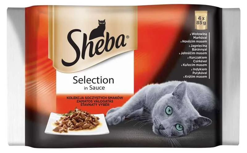 Sheba Kapsička Select Mäsové Menu 4pack 4×85g 4×85g