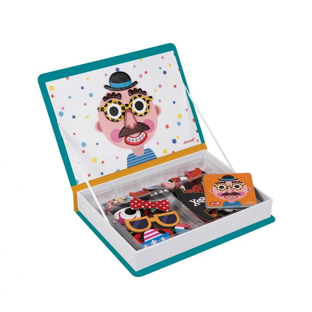 Janod Magnetibook Zábavné tváre chlapci 