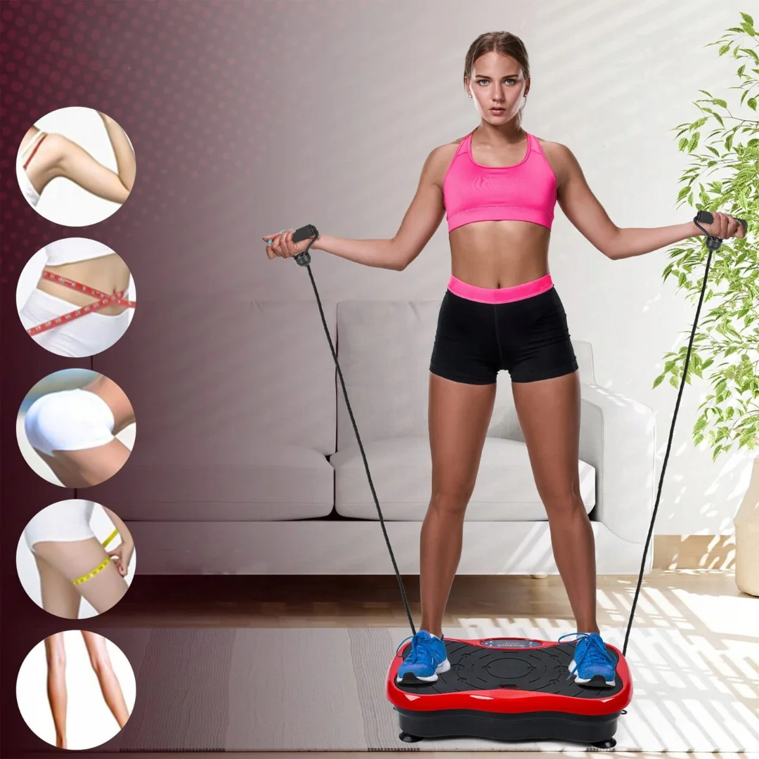 Livefy Vibro Fit vibračná plošina na cvičenie, červená