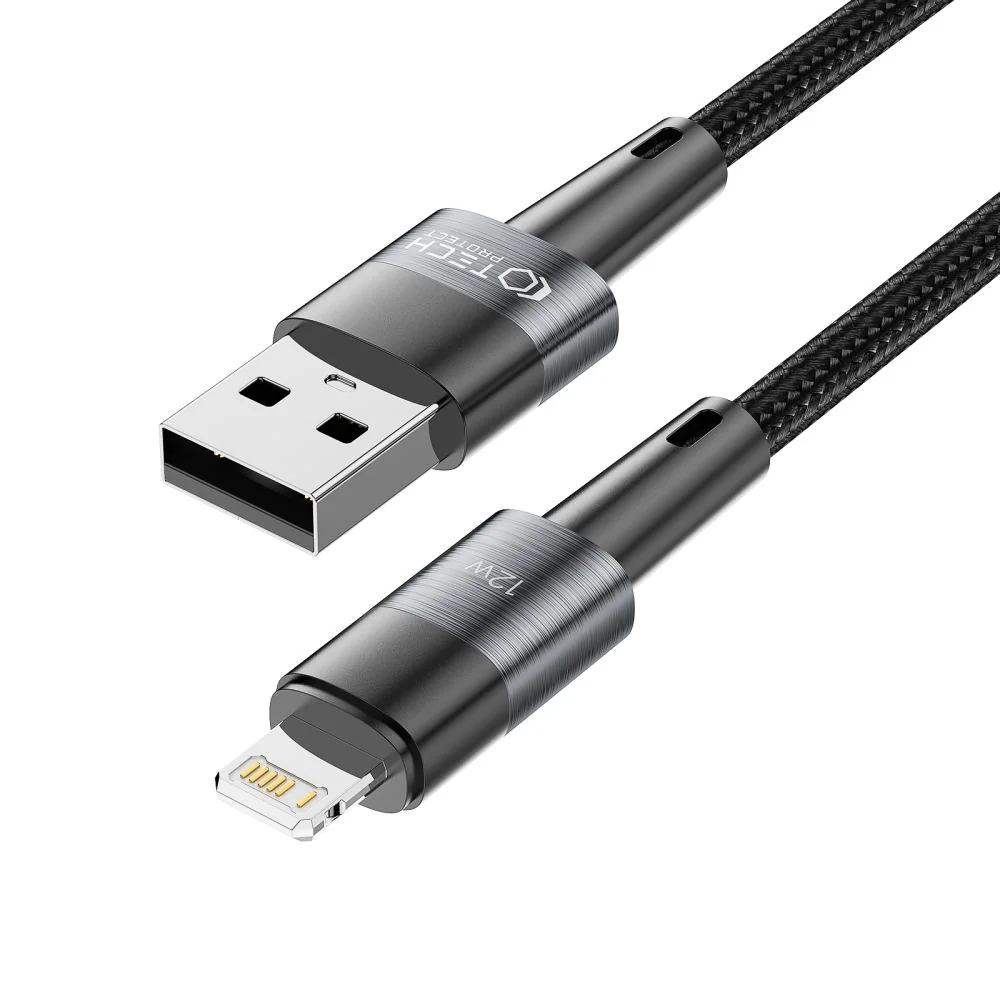 Tech-Protect Ultraboost kábel USB / Lightning 12W 2.4A 1m, šedý