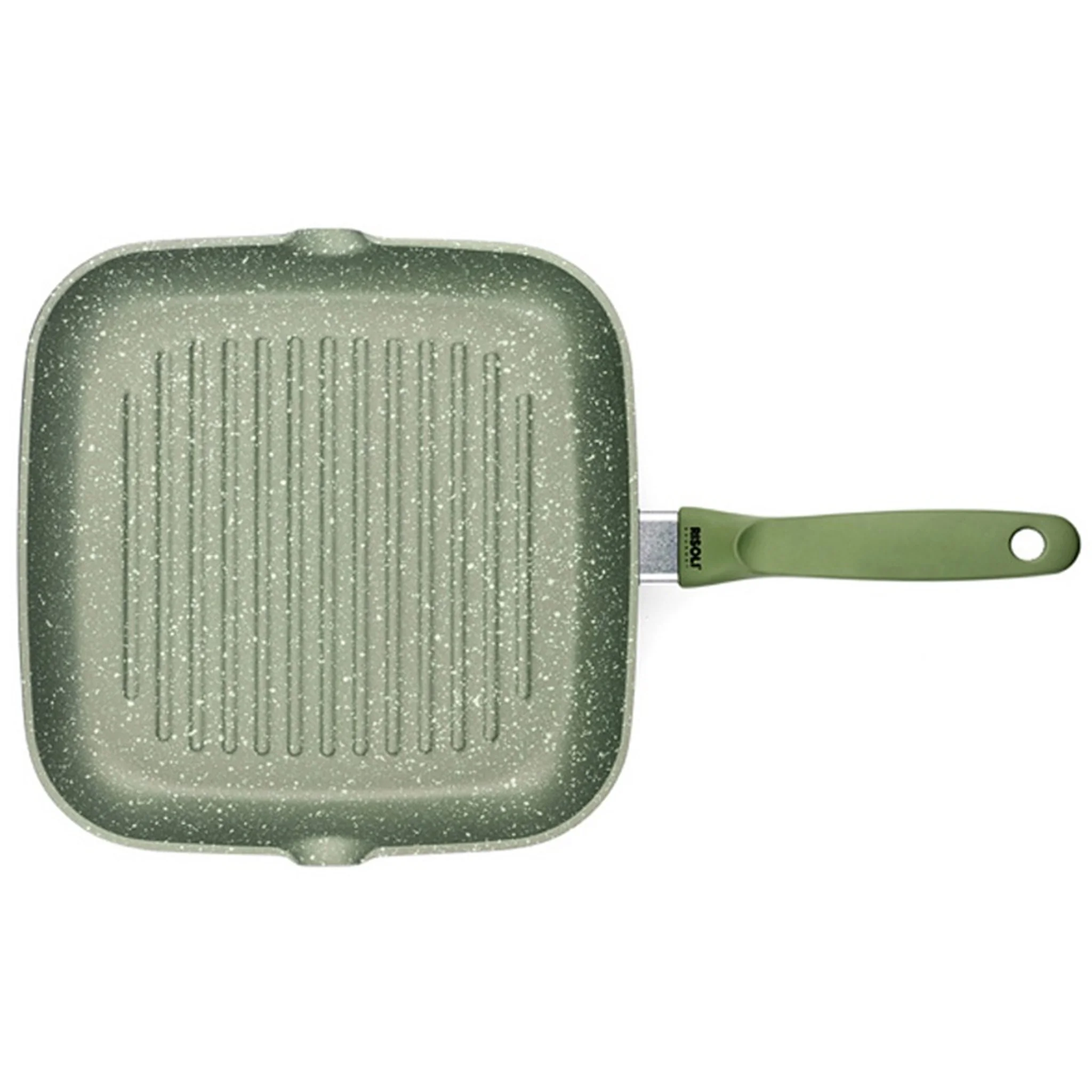 Zelená nepriľnavá grilovacia panvica 26 × 26 cm DR GREEN, vhodná na indukciu