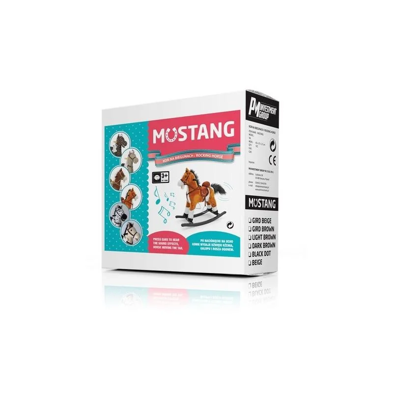 Hojdací koník s melódiou Milly Mally Mustang tmavo hnedý ,