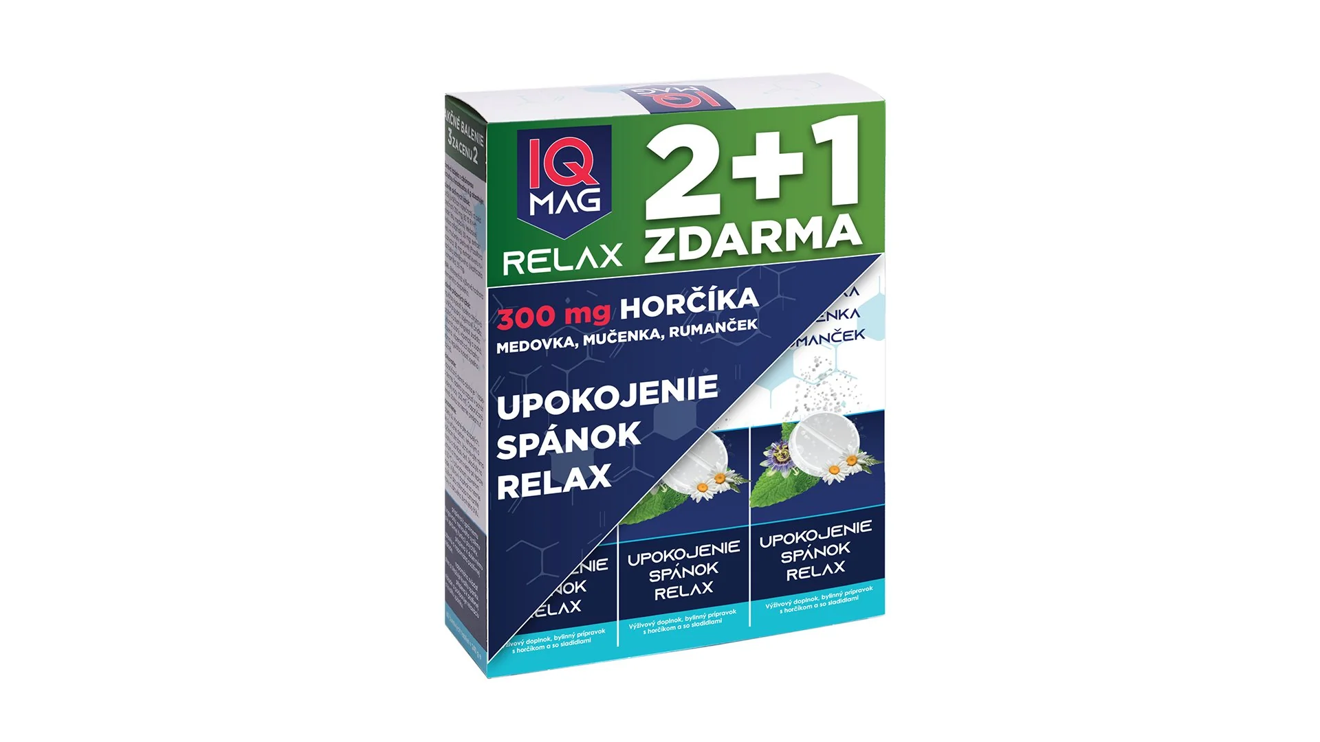 IQ MAG Relax horčík 2+1 1×1 ks, výživový doplnok