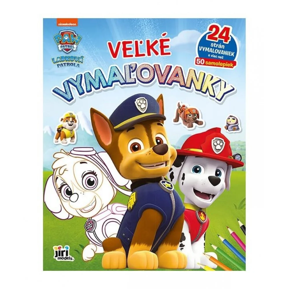 Vymaľovanky so samolepkami - PAW PATROL-MOVEO
