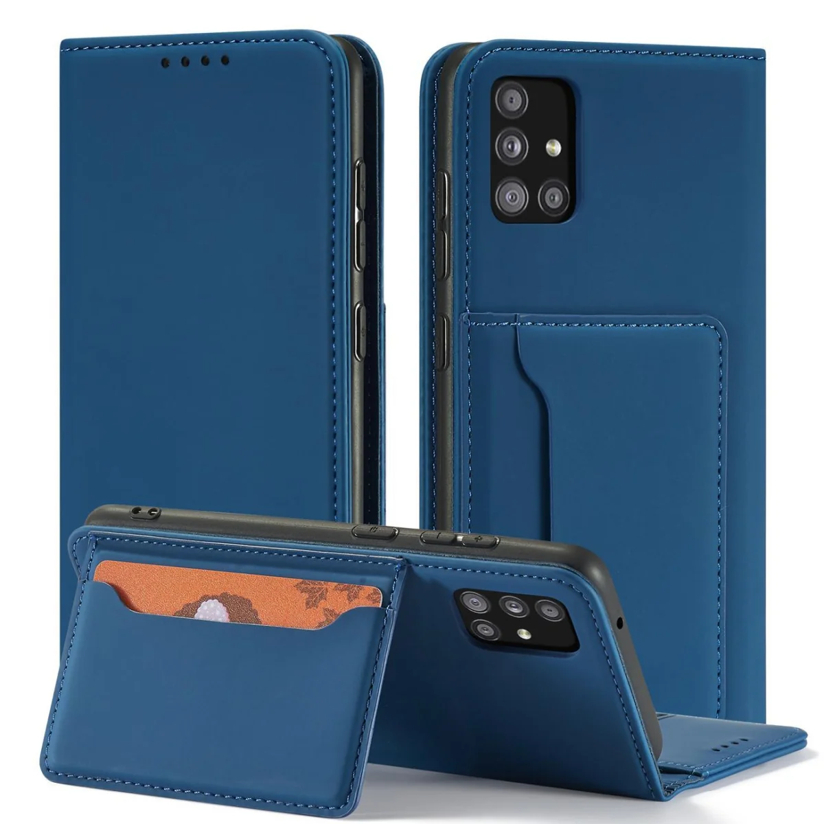 MG Magnet Card knižkové kožené puzdro na Xiaomi Redmi Note 11 Pro 4G/5G modré