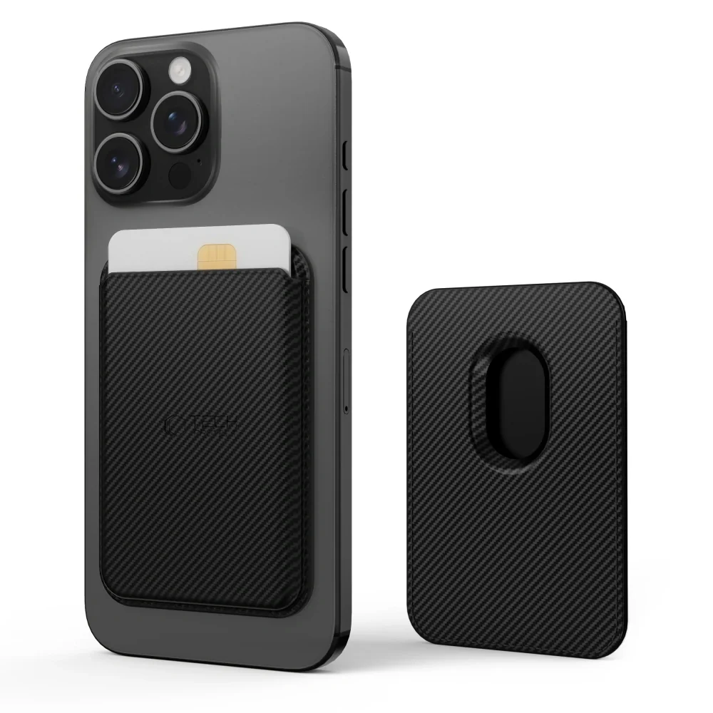 Tech-Protect MagWallet MagSafe obal na kartu na mobil, carbon