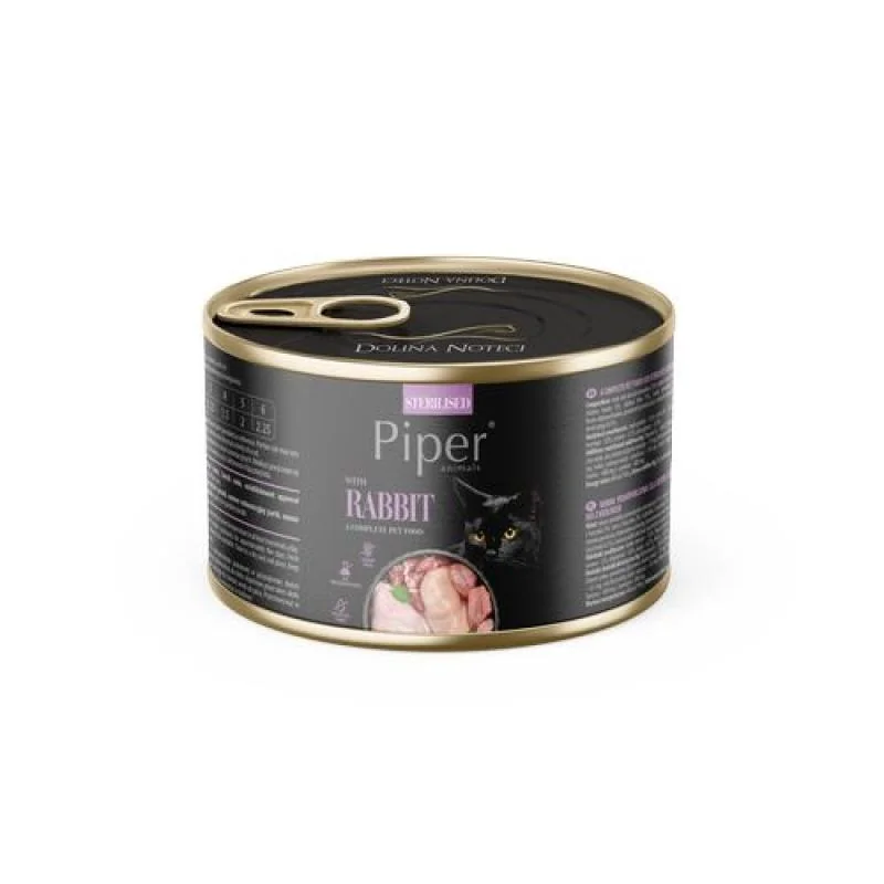 PIPER CAT STERILIZED 185g králik konzerva pre sterilizované mačky