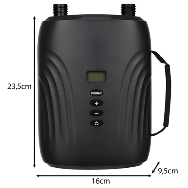 Elektrická pumpa na paddleboard (SUP) – 12V, LCD displej, 6 nadstavcov
