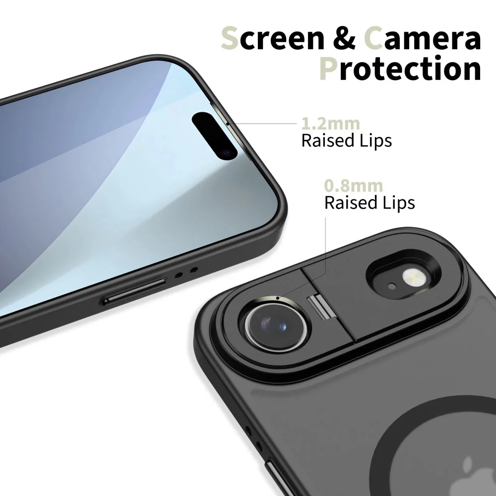 Tech-Protect MagStand MagSafe kryt na iPhone 17 Air, čierny